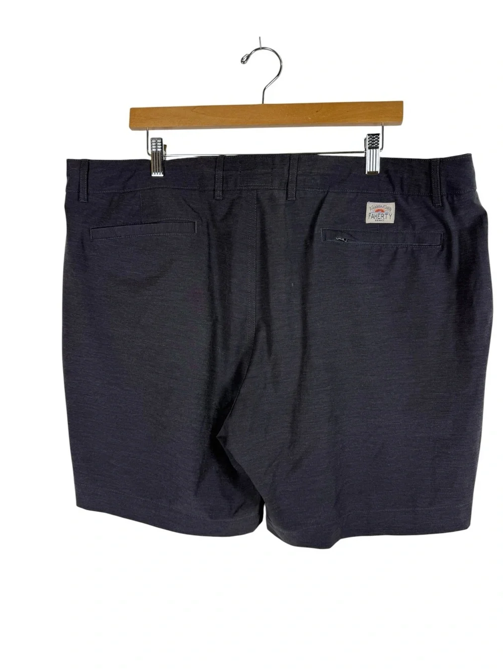 Faherty Men's All Day Shorts Heathered Charcoal Gray Sz 42